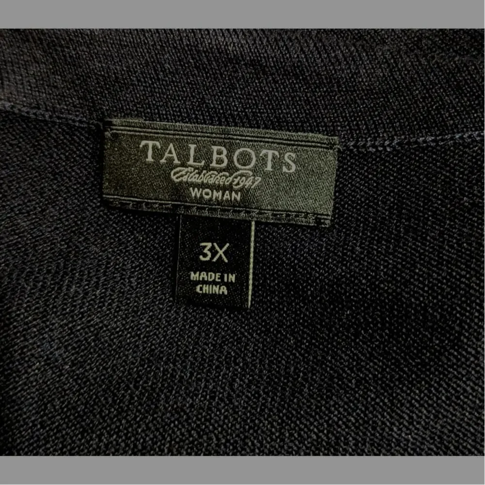 Talbots  Womens Cardigan sz  3X VGUC  Twisted ribbing Silk/cotton see photos mea - Picture 3 of 10